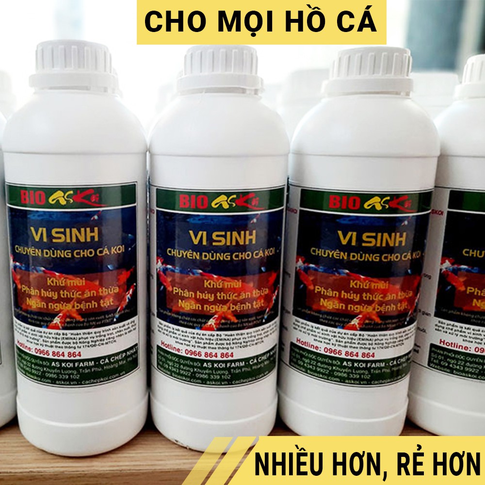 Tặng 55k BIO ASKOI nhiều hơn - 1000ml - Vi sinh bể cá hồ cá cảnh, thủy sinh, hồ cá Koi - Công nghệ Nhật Bản