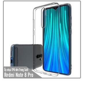 Ốp lưng dẻo trong suốt có gờ bảo vệ camera cho điện thoại Xiaomi Redmi Note 8 Pro