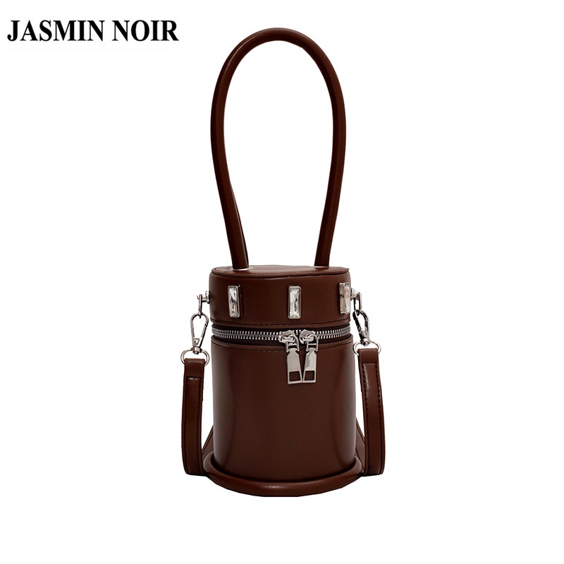 Túi Xách JASMIN NOIR Bucket Da PU Đính Đinh Tán Thời Trang Cá Tính Cho Nữ