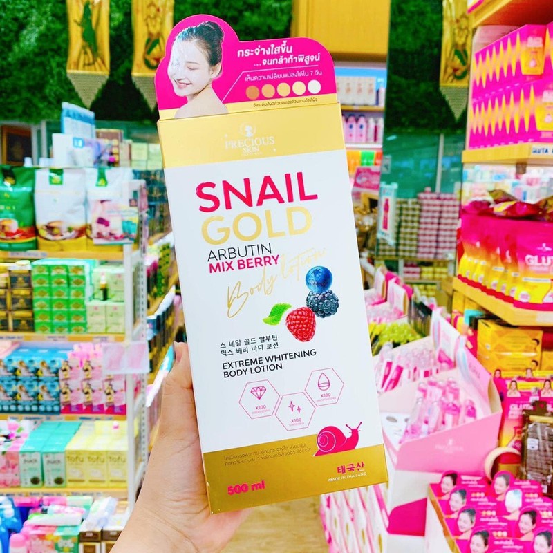 DƯỠNG THỂ SNAIL GOLD ARBUTIN BODY LOTION THẾ HỆ MỚI 500ML THÁI LAN CHÍNH HÃNG - 8383