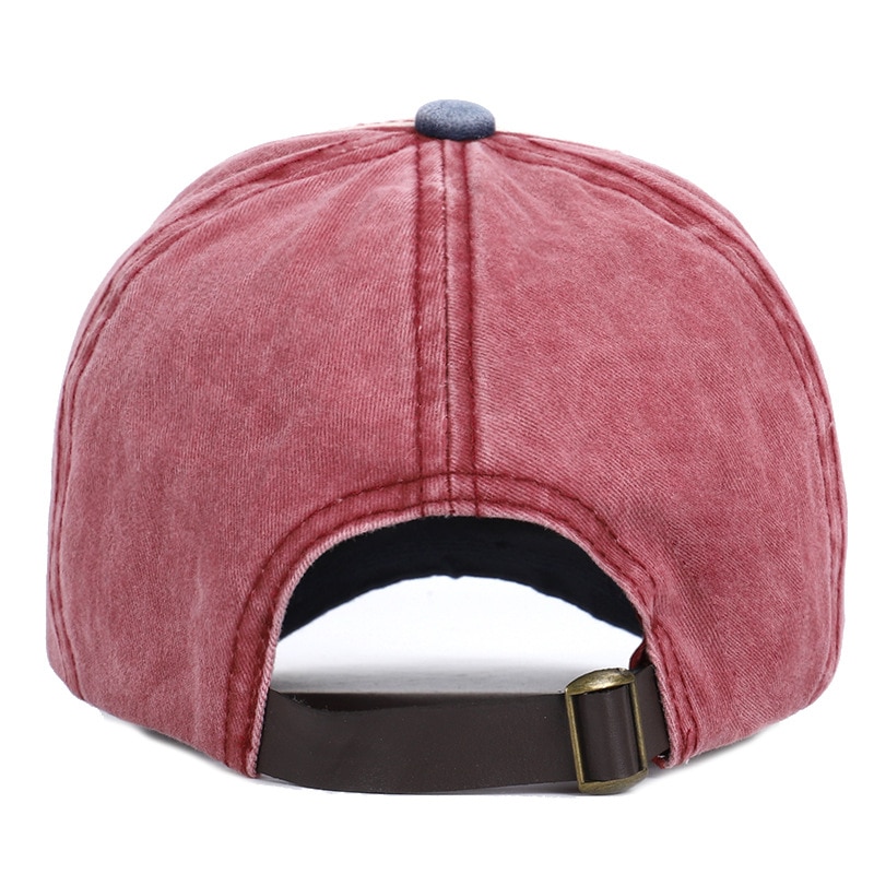 Mũ lưỡi trai vải cotton đã giặt in họa tiết Baseball cap 1985 có thẻ điều chỉnh cho nam và nữ