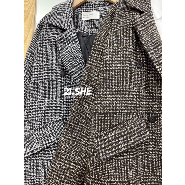 Áo khoác dạ 2 lớp cổ vest cực dày dặn/ blazer dạ Quảng Châu | BigBuy360 - bigbuy360.vn