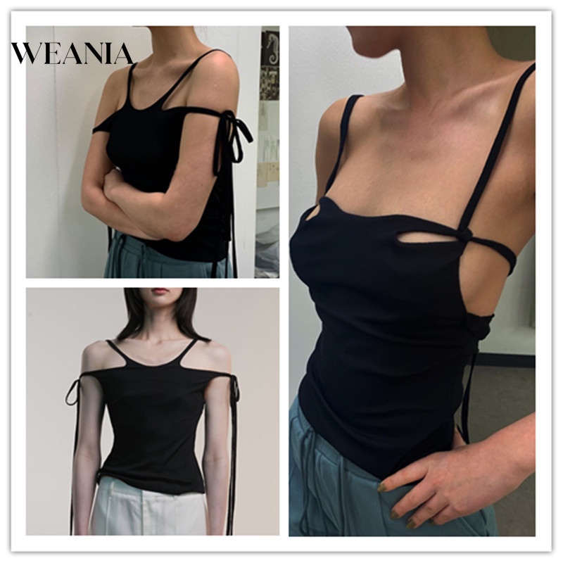 Áo Tank Top Sát Nách Màu Trơn Thiết Kế Hở Lưng Quyến Rũ