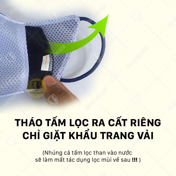 [Tân Phú] Khẩu trang than hoạt tính chống độc, chống bụi GP Standard (Giặt được) quai đeo qua tai