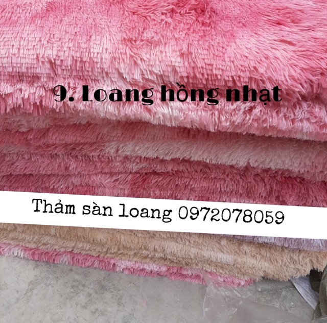 Thảm lông loang trải sàn mẫu hot đế chống trượt cao cấp