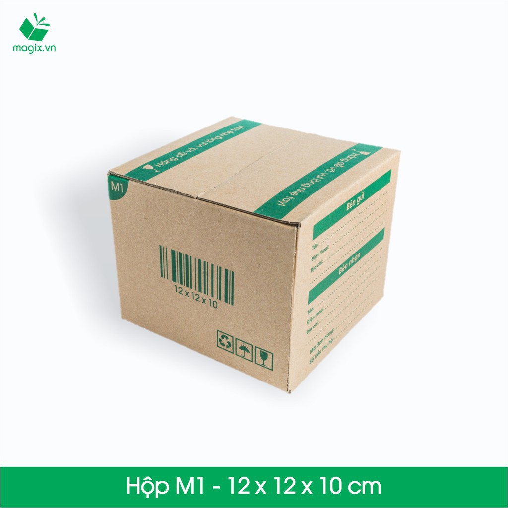10 Thùng hộp carton - Mã HN_M1 - Kích thước 12x12x10 (cm)