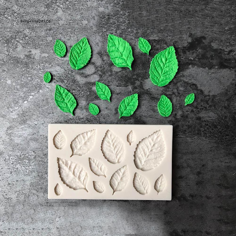 Khuôn silicone làm bánh hình lá xinh xắn