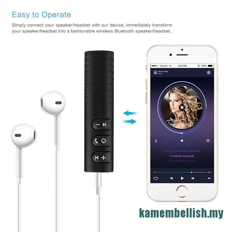 Thiết Bị Nhận Tín Hiệu Âm Thanh Bluetooth Không Dây Jack 3.5mm Cho Xe Hơi Mới