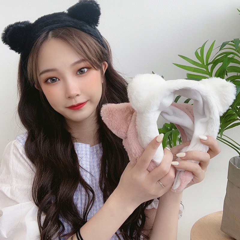 Băng đô rửa mặt tai mèo nữ nam họa tiết da báo cute-Bờm cài tóc dễ thương phong cách hàn quốc LABIZI BD01