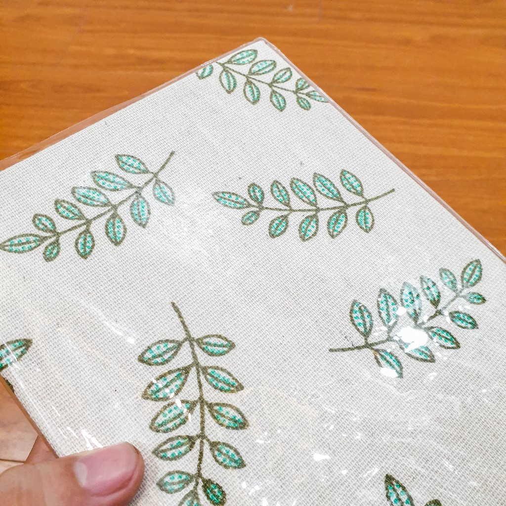 Album 100 hình 10x15cm Bìa Vải Linen Lá cây, Trái tim, Hàng Hải (Có in hình, tặng bọc nhựa)