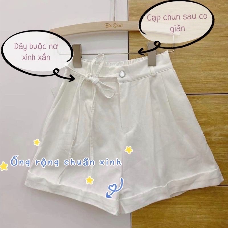 QUẦN SHORT KAKI Nơ 🦋 Quần Giả Váy Nữ Đùi Buộc Nơ Nữ 🦋 | BigBuy360 - bigbuy360.vn