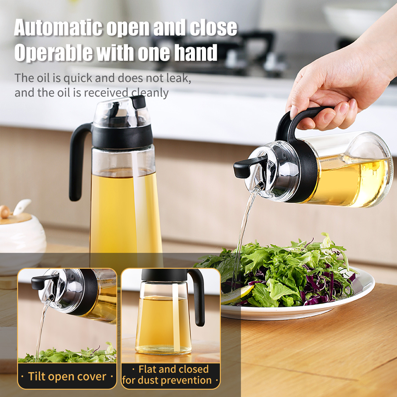 Bình Đựng Dầu Shepherd Bằng Thủy Tinh Niêm Phong Kín Dung Tích Lớn Mở Tự Động | BigBuy360 - bigbuy360.vn