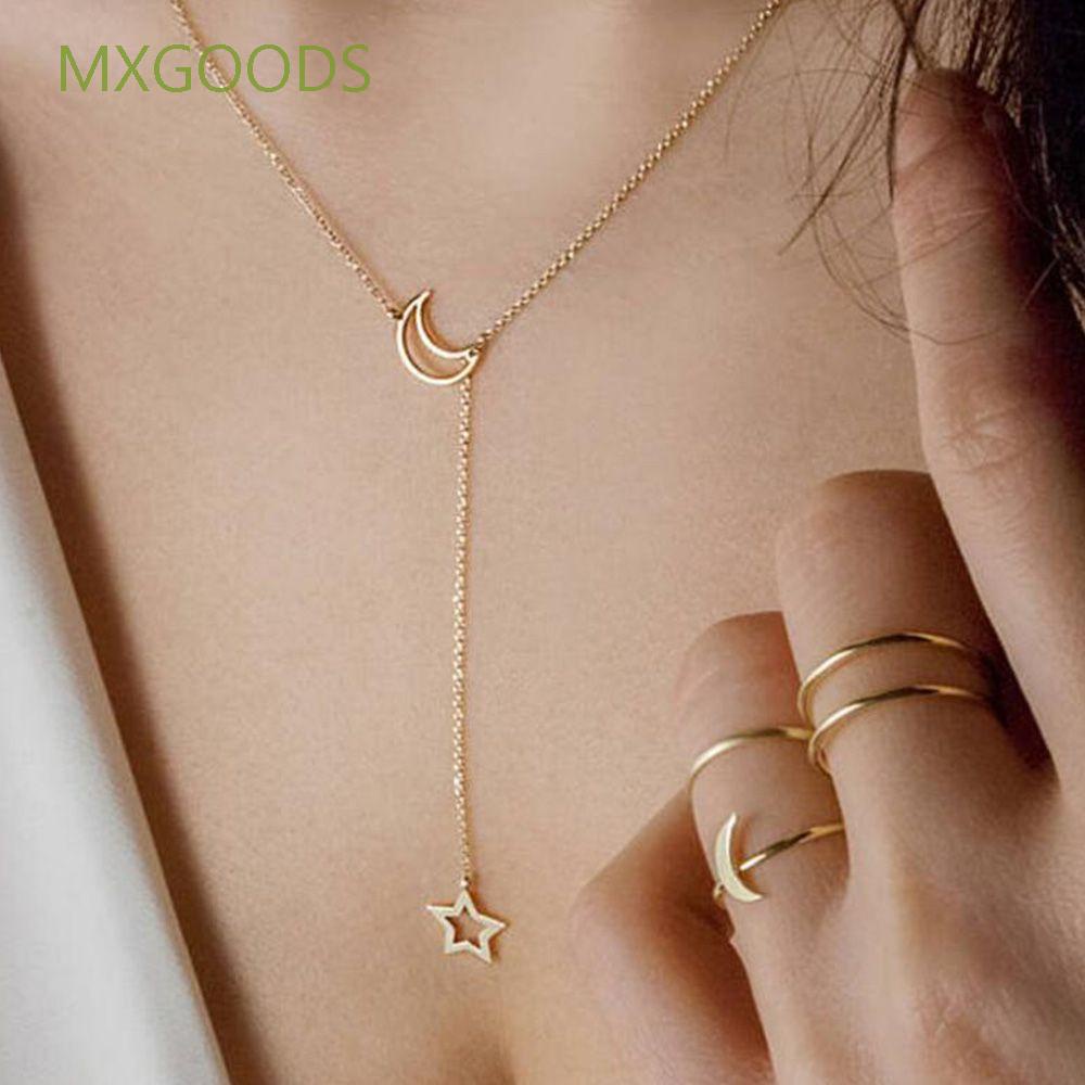vòng cổ Choker Mặt Hình Ngôi Sao / Mặt Trăng Nhiều Màu Thời Trang Cho Nữ