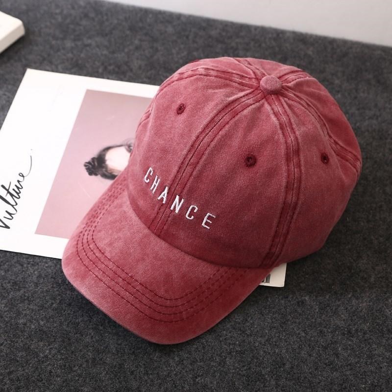 Mũ lưỡi trai kiểu Hàn thêu chữ phong cách đường phố bốn mùa có thể giặt được 19117