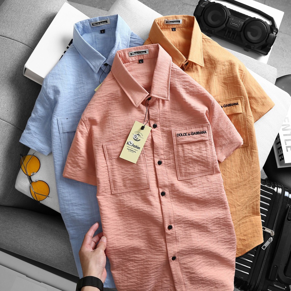 SƠ MI NAM TAY NGẮN THÊU DC CHẤT ĐŨI XỊN HÀNG ĐẸP | BigBuy360 - bigbuy360.vn