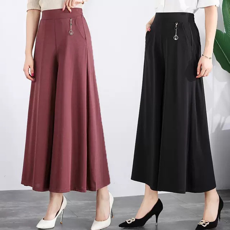 Quần ống rộng nữ culottes cạp cao suông dài LN03 | BigBuy360 - bigbuy360.vn