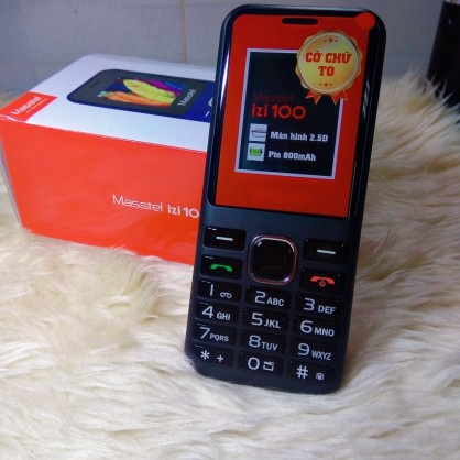 Máy điện thoại Masstel modem iZi100 2 sim 2 sóng + Tặng Kèm Sim 10 số Viettel - Hàng Chính Hãng BH 12 Tháng