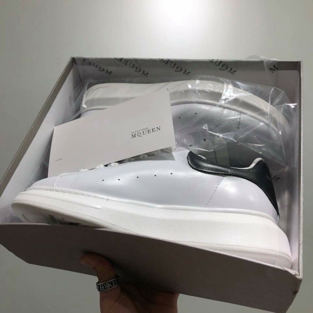 ⚡ [Freeship] Giày Thể Thao Sneaker Alexander Mqueen Trắng Gót Đen - Hàng Có Sẵn + Fullbox - Xước Store