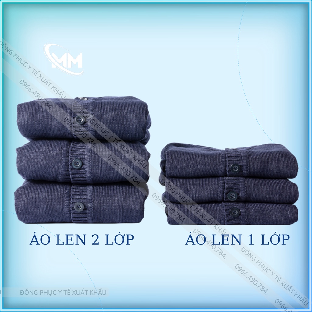 Áo len scrubs Cadigan, Áo len Lót lông 2 lớp