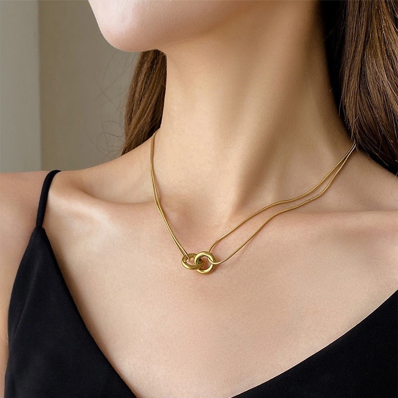 Dây Chuyền Thép Titan Không Gây Dị Ứng Thiết Kế Mới Thời Trang Dành Cho Nữ