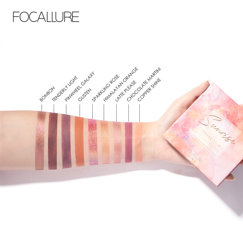 Bảng phấn mắt FOCALLURE 9 màu tông lÌ và ánh nhũ chống nước cao cấp 11.25g | BigBuy360 - bigbuy360.vn