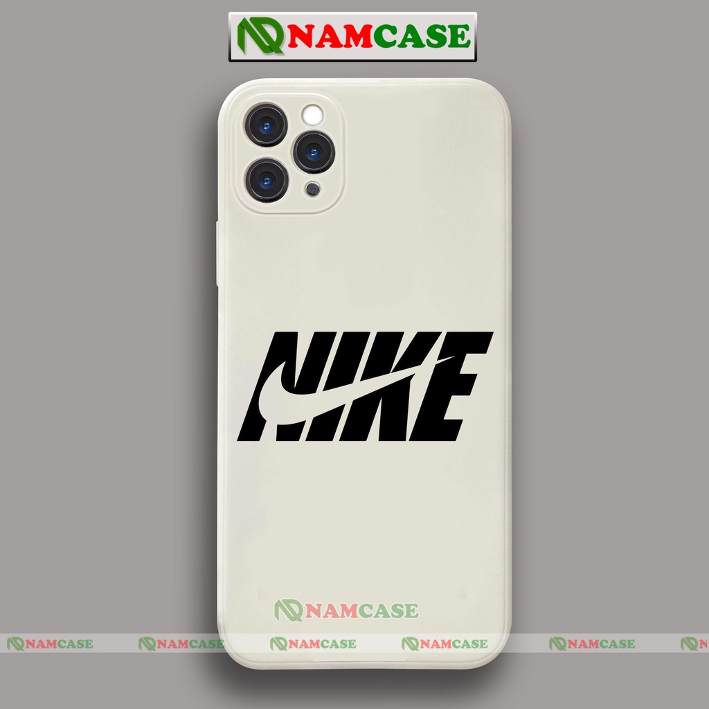 Ốp lưng iPhone 6/6s/7/8/X/XS/11/12/13 Pro Plus Max viền vuông chống sốc bảo vệ camera silicon mềm hình Nike Nike12