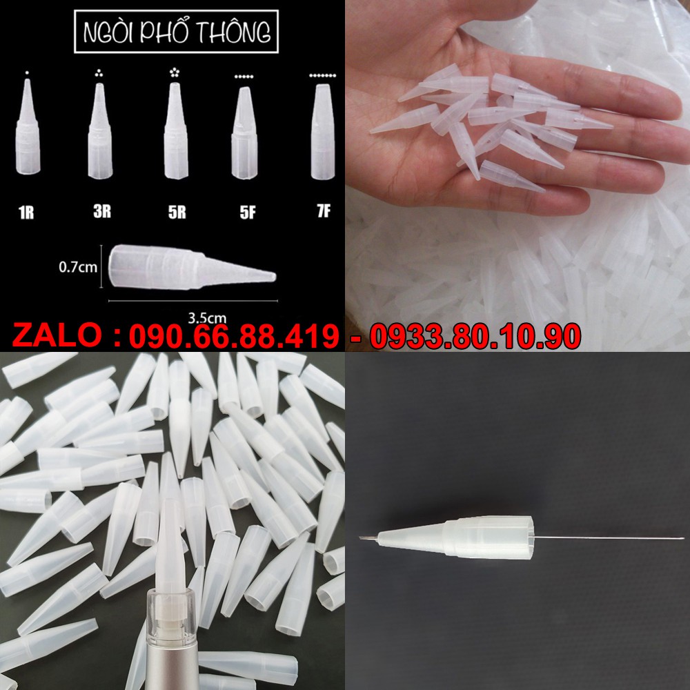 Ngòi xăm thẩm mỹ - Đầu ngòi kim xăm 1 - 3 tròn - 5 tròn - 5 dẹt - 7 dẹt