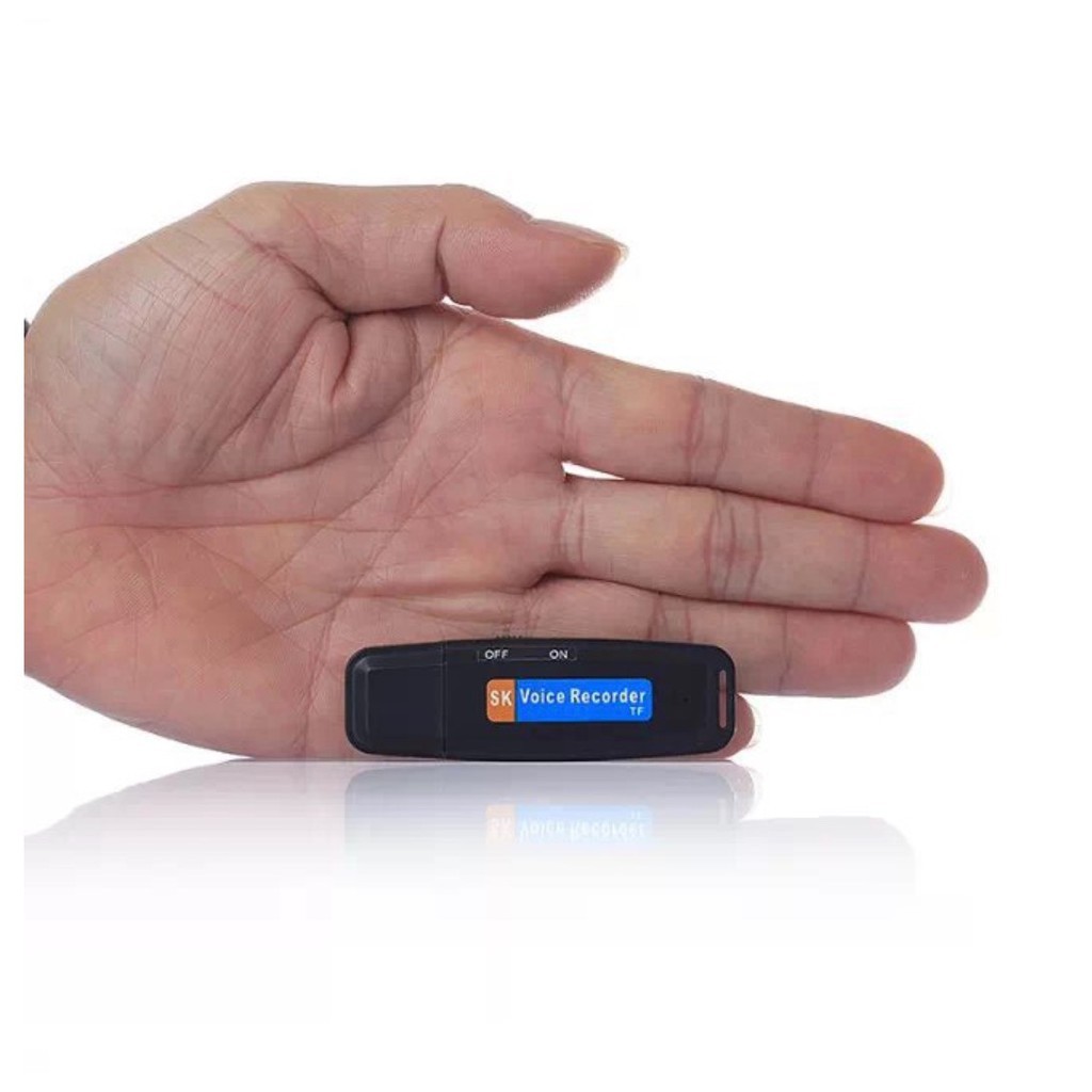 (RẺ NHẤT) Máy Ghi Âm mini USB Voice Recorder Dung lượng hỗ trợ: 32 GB