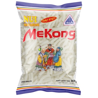 Nui ống dài Mekong - Màu trắng - Gói 400g/ Nui Mekong