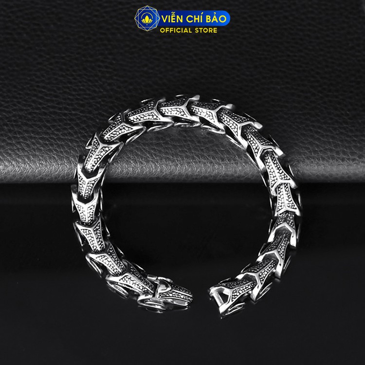 Lắc tay bạc nam Xích Long chất liệu bạc Thái 925 mạnh mẽ nam tính khỏe khoắn thương hiệu Viễn Chí Bảo L100454