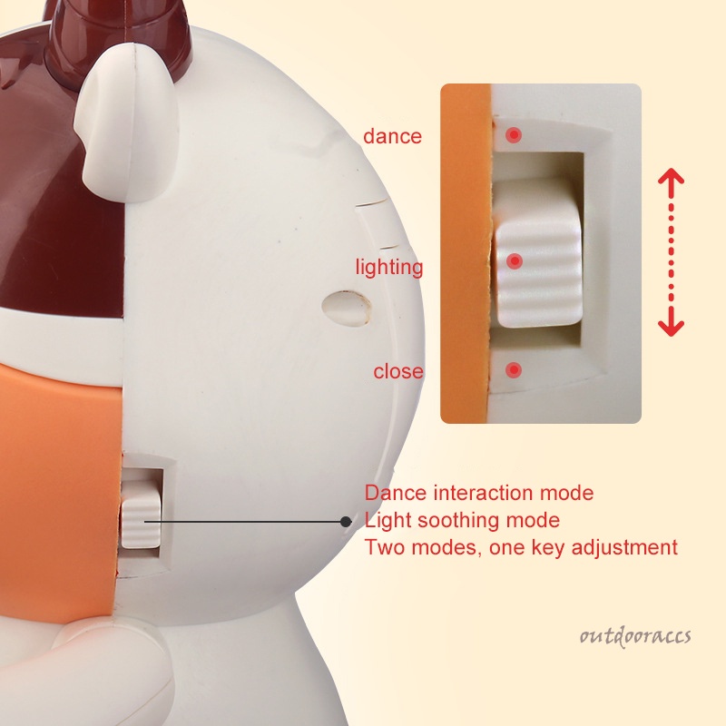 Đồ chơi robot nhảy múa hình chú bò sử dụng pin vui nhộn đáng yêu dành cho bé