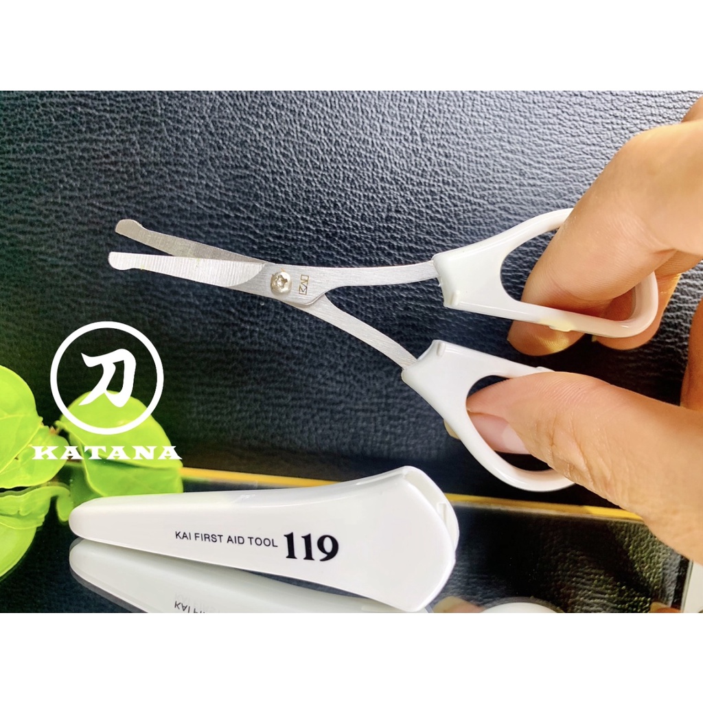 Kéo cắt lông mũi Nhật KAI KF1024 lưỡi tròn an toàn - BH 12 tháng 1 ĐỔI 1