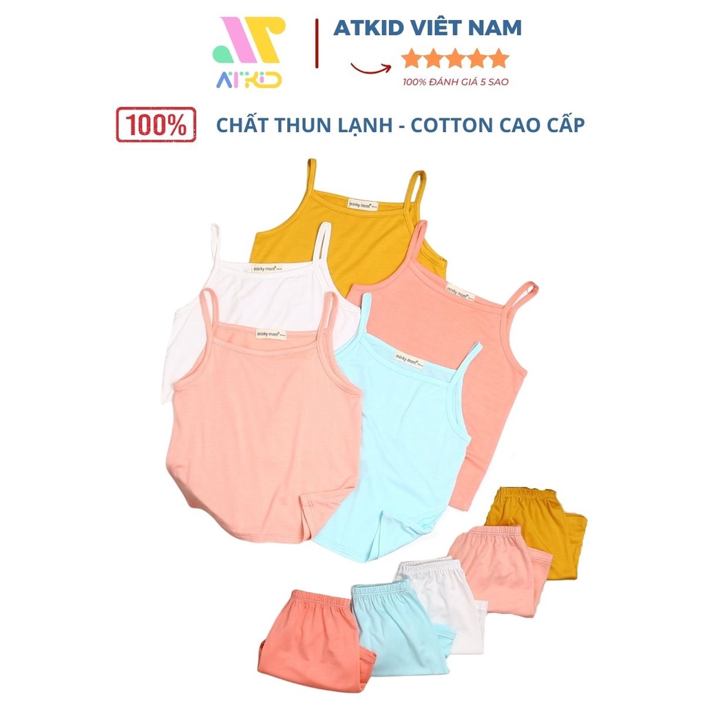 Bộ hai dây minkymoom cho bé gái chất liệu thun lạnh cao cấp ATKID Việt Nam