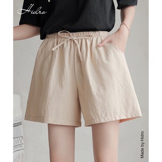 HIDRO Quần short đũi xước dáng chữ A