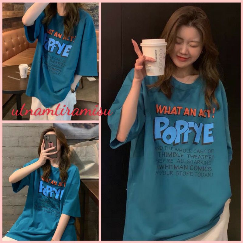 Áo phông tay lỡ nam nữ unisex form rộng Popy ulzang vải cotton dày mịn giá rẻ mặc đơn đôi nhóm