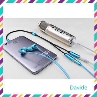 Dây chia từ jack 3.5 ra 1 tai nghe và 1 mic 4 khấc mạ vàng cao cấp, dây chia 1 tai 1 mic, jack chia audio