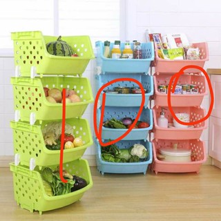 kệ rổ nhựa 4 tầng để nhà bếp rất tiện lợi