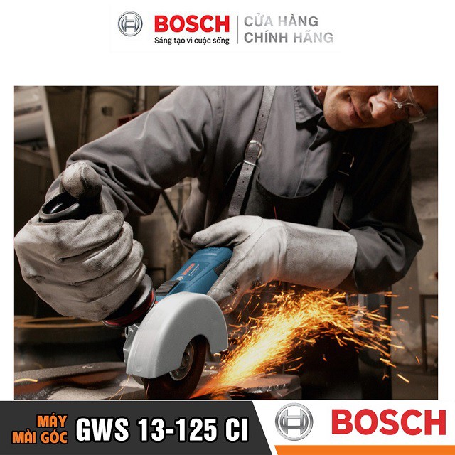 [CHÍNH HÃNG] Máy Mài Góc Bosch GWS 13-125 CI (125MM-1300W) - Công Nghệ Giảm Rung, Giá Đại Lý Cấp 1, Bảo Hành Toàn Quốc