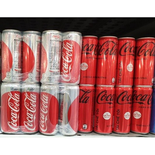 (Thùng 24 lon) Nước ngọt Coca Zero (Lon 320ml) Date mới nhất T9-T10/2025