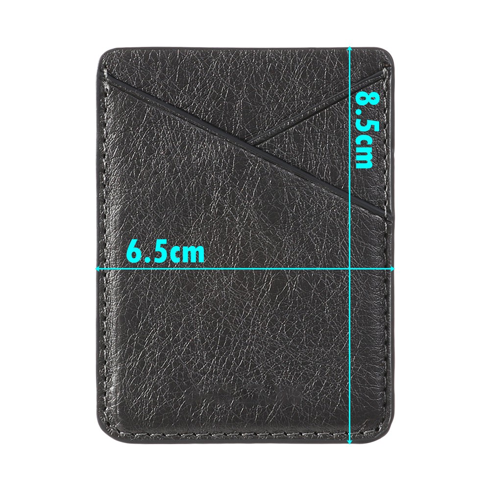 PATH New Cellphone Pocket Universal Wallet Case Card Holder Double-deck Adhesive Sticker Leather Solid Bag Pouch/Multicolor