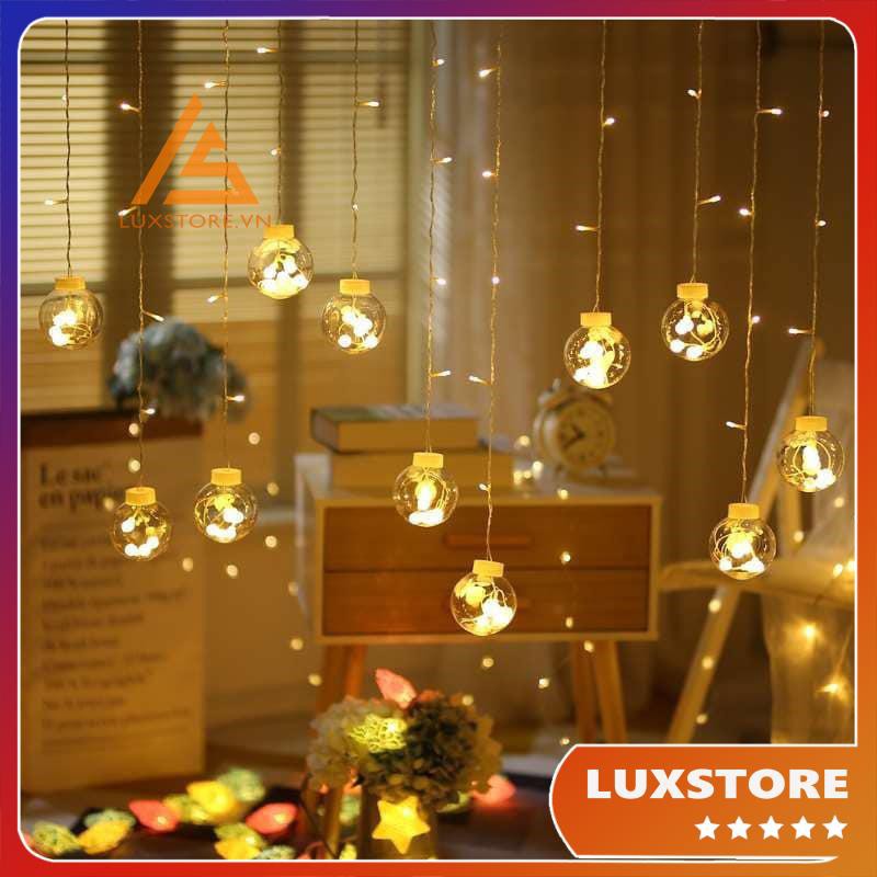 ĐÈN LED RÈM TRĂNG SAO - BÓNG TRÒN - NGÔI SAO - TRÁI TIM CHỐNG THẤM NƯỚC TRANG TRÍ NGOÀI TRỜI - LUXSTORE