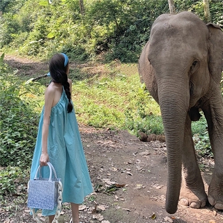 Đầm Hở Vai Thiết Kế Lệch Tà Thời Trang Mùa Hè Cho Nữ Váy