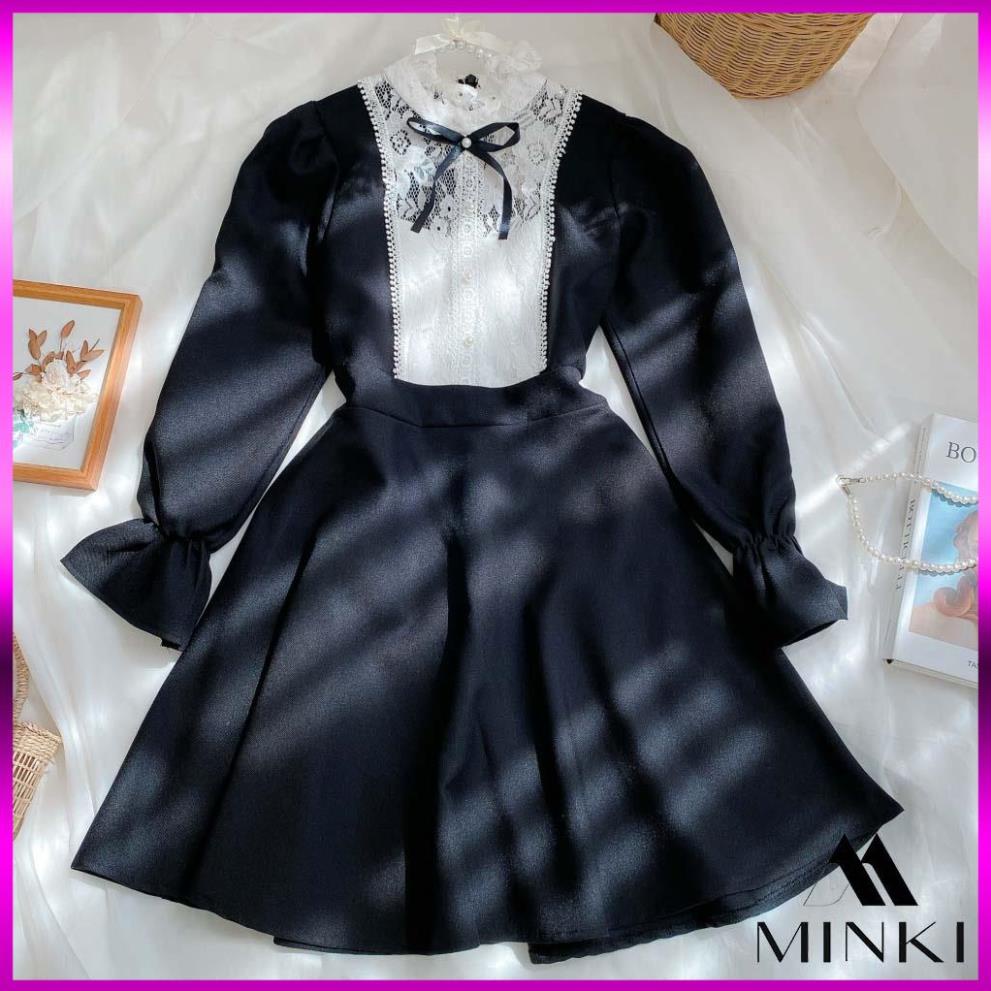 [TTTK] ĐẦM XANH ĐEN PHỐI REN NGỰC - CHẤT LIỆU REN CAO CẤP - MÀU XANH VÀ ĐEN [2021] | BigBuy360 - bigbuy360.vn