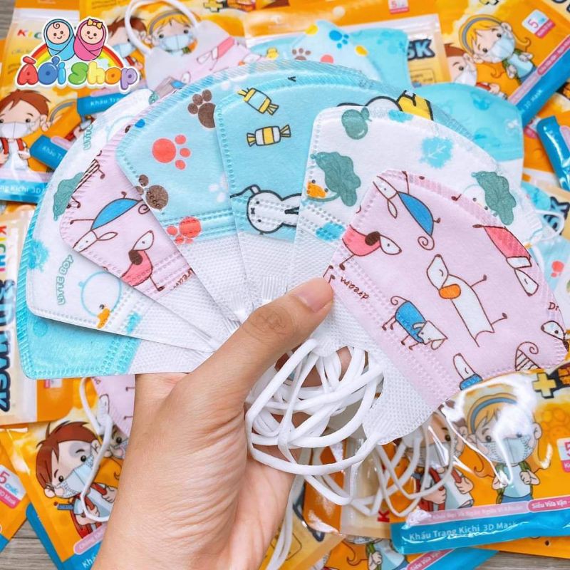 Khẩu trang 3D hoạ tiết size lớn