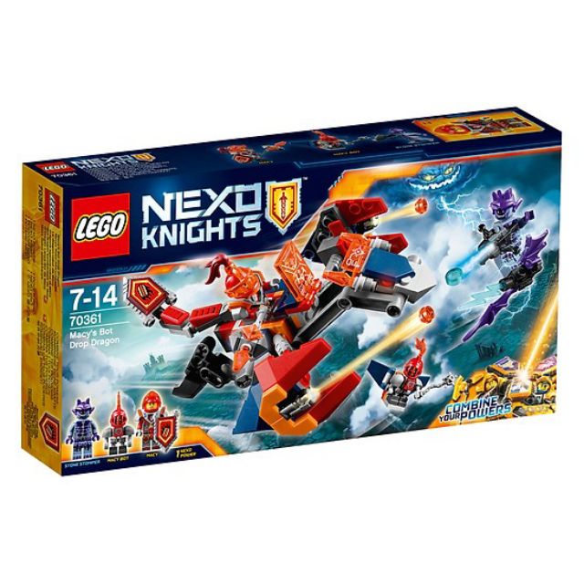 (Chính hãng) Mô hình Lego Nexo Knights: Rồng bay máy của Macy - 70361 (153 chi tiết)