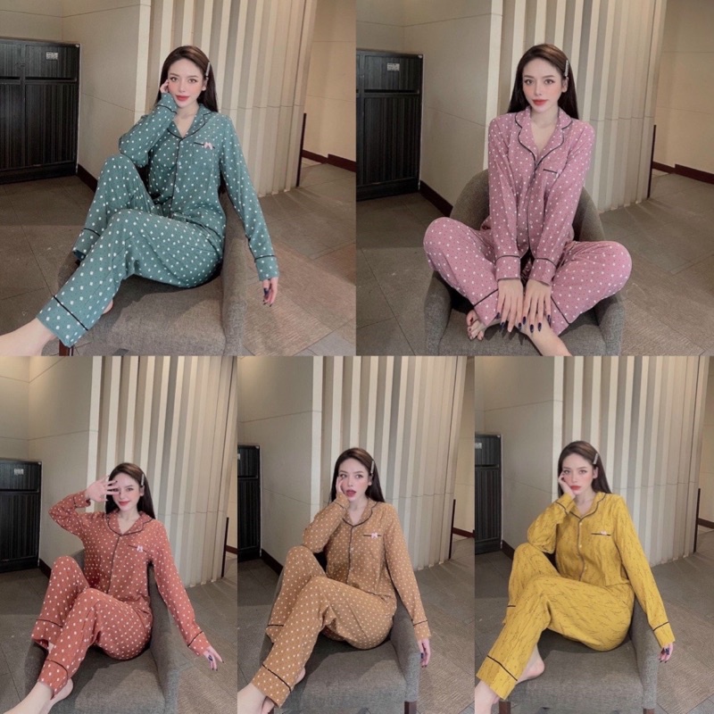 Bộ nhung tăm thu đông, Pijama nhung tăm xinh xắn chất dày dặn mẫu mới nhất nâm 2021 - Hàng nhập khẩu