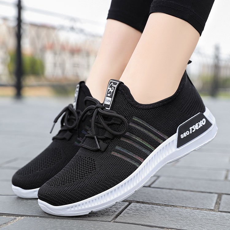 Loại 1 + VIDEO  Giày thể thao sneaker nữ thiết kế  viền 7 màu đế siêu nhẹ SEO