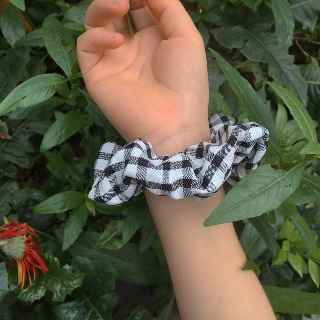 SCRUNCHIES KẺ CARO phong cách Hàn Quốc siêu xinh - Chun tóc + VÒNG TAY vải nhiều màu cá tính - Quà tặng đẹp độc lạ