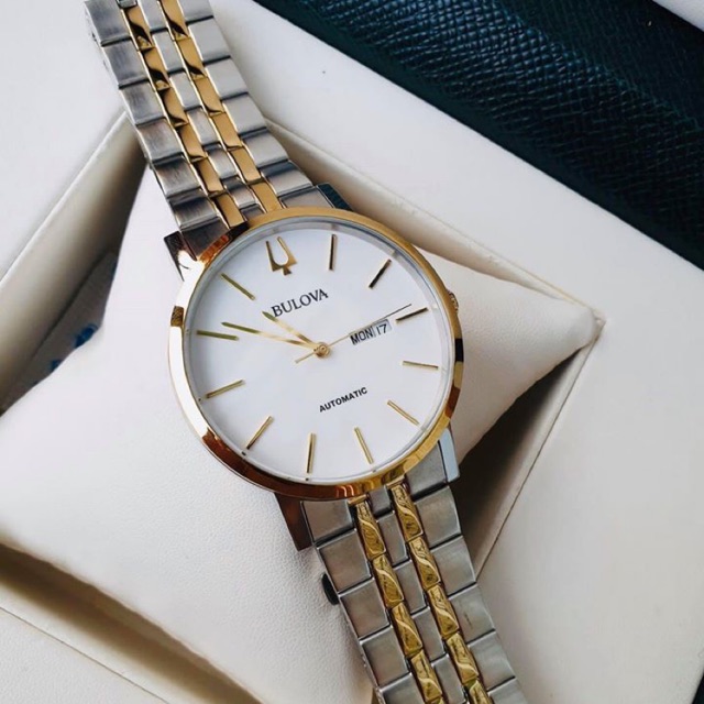 Đồng hồ nam Bulova 98C130 Automatic - Kính khoáng - Dây demi gold - size 42mm đẳng cấp chính hãng