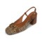 Sandal kẻ phong cách Retro vintage 2021